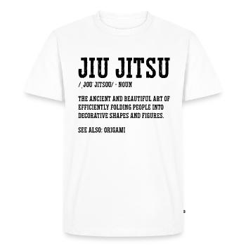 Jiu Jitsu Combat Sports Fight Fighting Fighter - Men's Premium Organic T-Shirt - white - Front - Nico (187cm)