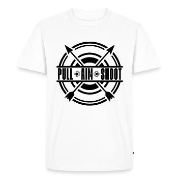 Tir Tir à l’arc Chasse Bowhunter Archer - T-shirt Premium bio Homme - blanc - Devant - Nico (187cm)
