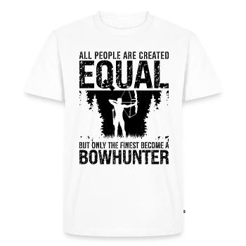 Tout le monde sauf le meilleur Bowhunting Bowhunt Bowhunter - T-shirt Premium bio Homme - blanc - Devant - Nico (187cm)