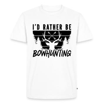 Je préfère chasser à l’arc Archer Shooting Bowhunter - T-shirt Premium bio Homme - blanc - Devant - Nico (187cm)