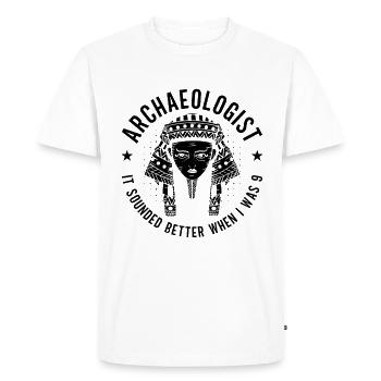 Archéologue Il Archéologie Creuser Archéologue - T-shirt Premium bio Homme - blanc - Devant - Nico (187cm)