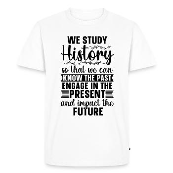 We Study History Historian Historical Historians - Men's Premium Organic T-Shirt - white - Front - Nico (187cm)