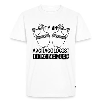 Je suis un archéologue Archéologie Fouille Archéologue - T-shirt Premium bio Homme - blanc - Devant - Nico (187cm)
