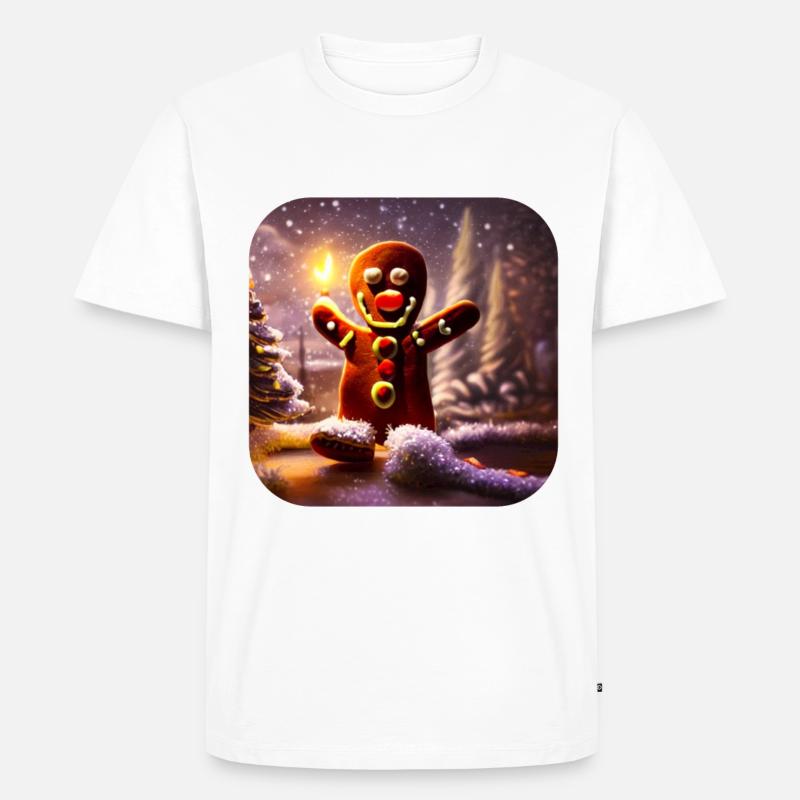 Weihnachts Lebkuchenmann - Männer Premium Bio T-Shirt - undefined