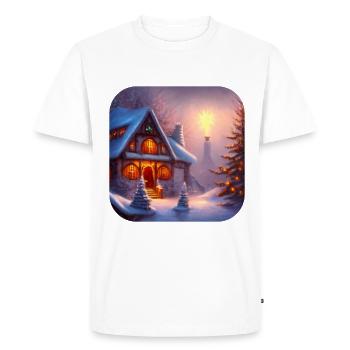 Motif de Noël - T-shirt Premium bio Homme - blanc - Devant - Nico (187cm)