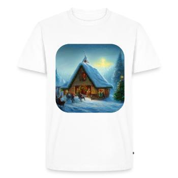 Motif de Noël - T-shirt Premium bio Homme - blanc - Devant - Nico (187cm)