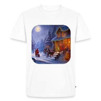 Motif de Noël - T-shirt Premium bio Homme - blanc - Devant - Nico (187cm)