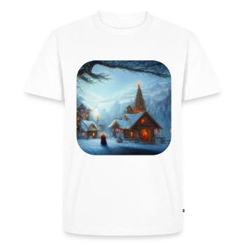 Motif de Noël - T-shirt Premium bio Homme - blanc - Devant - Nico (187cm)