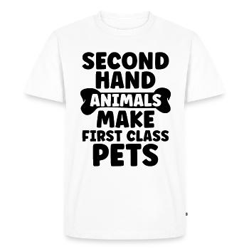 Second Hand Animal Rescue Adoption Animal Rescuer - Men's Premium Organic T-Shirt - white - Front - Nico (187cm)