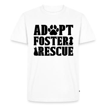 Adopt Foster Animal Rescue Adoption Animal Rescuer - Men's Premium Organic T-Shirt - white - Front - Nico (187cm)