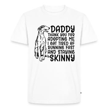Papa Merci Greyhound Rescue Greyhound Racer - T-shirt Premium bio Homme - blanc - Devant - Nico (187cm)
