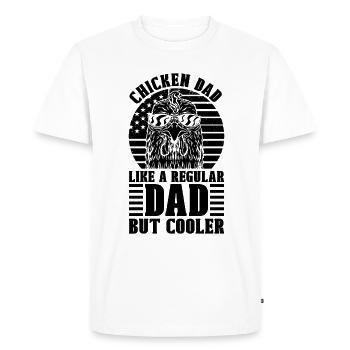 poulet papa coq animaux de la ferme amant de coq - T-shirt Premium bio Homme - blanc - Devant - Nico (187cm)