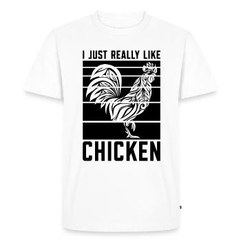 I Just Really Cock Retro Cocks Cock Lover - Men's Premium Organic T-Shirt - white - Front - Nico (187cm)