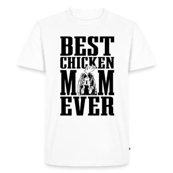 Meilleur poulet maman rétro amoureux de la bite - T-shirt Premium bio Homme - blanc - Devant - Nico (187cm)