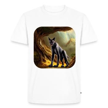 Chat sauvage - T-shirt Premium bio Homme - blanc - Devant - Nico (187cm)