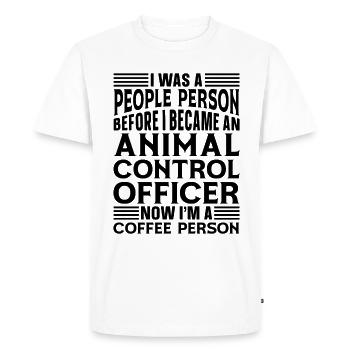 I Was A People Animal Officer Dog Catcher Officer - Men's Premium Organic T-Shirt - white - Front - Nico (187cm)