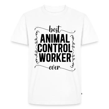 Meilleur agent de sauvetage des animaux de contrôle des animaux - T-shirt Premium bio Homme - blanc - Devant - Nico (187cm)