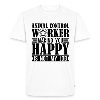 Animal Control Animal Officer Rescue Dog Officer - Men's Premium Organic T-Shirt - white - Front - Nico (187cm)