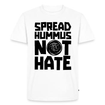Spread Houmous Chef végétalien Veggies Amoureux des chefs végétaliens - T-shirt Premium bio Homme - blanc - Devant - Nico (187cm)