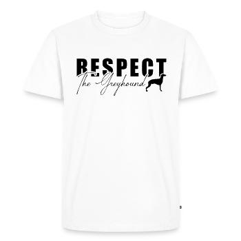 Respect The Greyhounds Dog Racing Greyhound Racer - T-shirt Premium bio Homme - blanc - Devant - Nico (187cm)