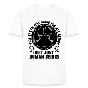 This Earth Is Made Abandoned Rescue Animal Lover - Men's Premium Organic T-Shirt - white - Front - Nico (187cm)