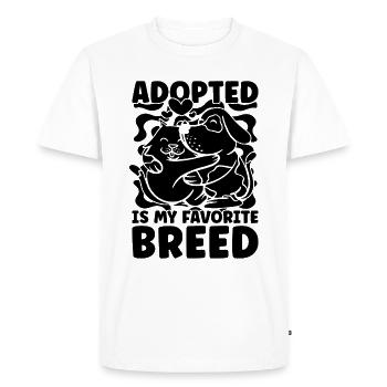 Adopted Is My Abandoned Pets Shelters Animal Lover - Men's Premium Organic T-Shirt - white - Front - Nico (187cm)
