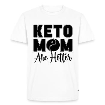 Keto Moms Are Ketogenic Diet Keto Life Keto Lover - Men's Premium Organic T-Shirt - white - Front - Nico (187cm)