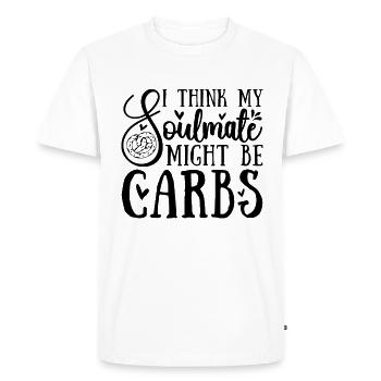 I Think My Soulmate Low Carb Life Low Carb Lover - Men's Premium Organic T-Shirt - white - Front - Nico (187cm)