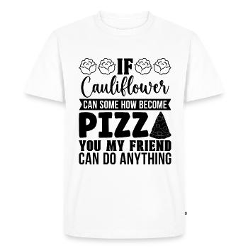 If Cauliflower Can Healthy Eating Low Carb Lover - Men's Premium Organic T-Shirt - white - Front - Nico (187cm)