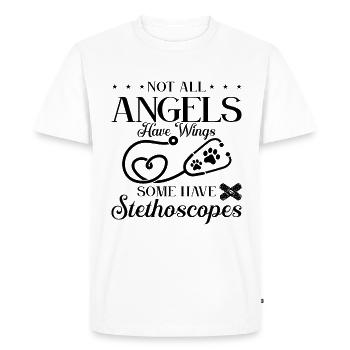 Not All Angels Have Veterinary Pets Veterinarian - Men's Premium Organic T-Shirt - white - Front - Nico (187cm)