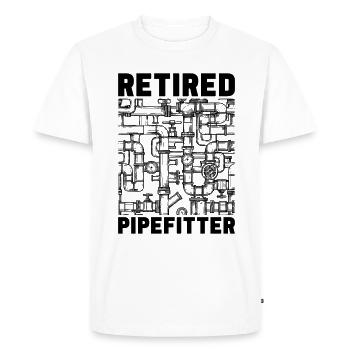 Retired Pipefitter Pipe Wrench Laborer Pipefitters - Men's Premium Organic T-Shirt - white - Front - Nico (187cm)