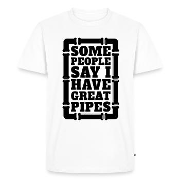 Certaines personnes disent tuyauteur réparateur homme tuyauteur - T-shirt Premium bio Homme - blanc - Devant - Nico (187cm)