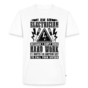 I Am An Electrician Repair Technician Electrician - Men's Premium Organic T-Shirt - white - Front - Nico (187cm)