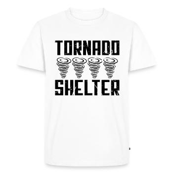 Tornado Shelter Tornadoes Hurricane Tornado Chaser - T-shirt Premium bio Homme - blanc - Devant - Nico (187cm)