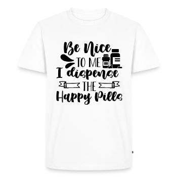 Be Nice To Me Pharmacy Tech Health Care Pharmacist - Men's Premium Organic T-Shirt - white - Front - Nico (187cm)