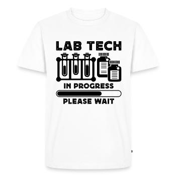 Technicien de laboratoire en sciences médicales - T-shirt Premium bio Homme - blanc - Devant - Nico (187cm)