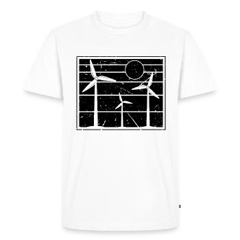 Technicien en turbine d’énergie verte rétro éolienne - T-shirt Premium bio Homme - blanc - Devant - Nico (187cm)
