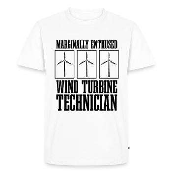 Technicien d’éoliennes marginalement enthousiaste - T-shirt Premium bio Homme - blanc - Devant - Nico (187cm)