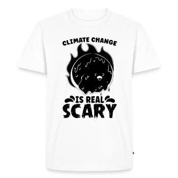 Le changement climatique est un véritable activiste scientifique pour le climat - T-shirt Premium bio Homme - blanc - Devant - Nico (187cm)