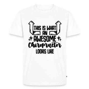 C’est ce qu’un chiropraticien chiro génial docteur - T-shirt Premium bio Homme - blanc - Devant - Nico (187cm)