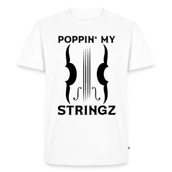 Poppin' My Stringz Violoniste Violoniste Musical - T-shirt Premium bio Homme - blanc - Devant - Nico (187cm)