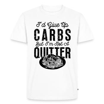 I'd Give Up Carbs Healthy Living Low Carb Lover - Men's Premium Organic T-Shirt - white - Front - Nico (187cm)