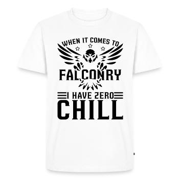 Quand ça vient Fauconnerie Chasse aux oiseaux Sport Fauconnier - T-shirt Premium bio Homme - blanc - Devant - Nico (187cm)