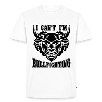 Je ne peux pas, je fais de la tauromachie Rodéo Clown Torero - T-shirt Premium bio Homme - blanc - Devant - Nico (187cm)