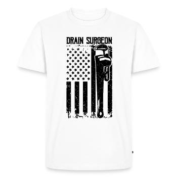 Drain Surgeon Pipefitter ipe Wrench Pipefitters - Men's Premium Organic T-Shirt - white - Front - Nico (187cm)
