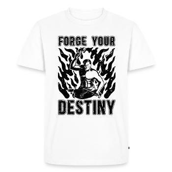 Forge Your Destiny Forging Iron Worker Blacksmiths - Men's Premium Organic T-Shirt - white - Front - Nico (187cm)