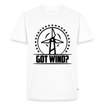 Got Wind aime le technicien en turbines d’énergie renouvelable - T-shirt Premium bio Homme - blanc - Devant - Nico (187cm)
