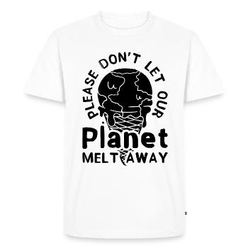 S’il vous plaît, ne laissez pas notre activiste de l’environnement pour le climat - T-shirt Premium bio Homme - blanc - Devant - Nico (187cm)