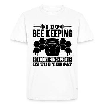 Je fais de l’apiculture donc apiculteur apiculteur apiculteur - T-shirt Premium bio Homme - blanc - Devant - Nico (187cm)