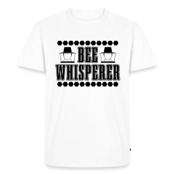 L’apiculture qui murmure à l’oreille aime l’apiculteur - T-shirt Premium bio Homme - blanc - Devant - Nico (187cm)